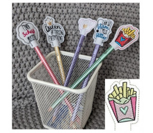 Stickdatei - ITH Stifteaufsatz Pommes